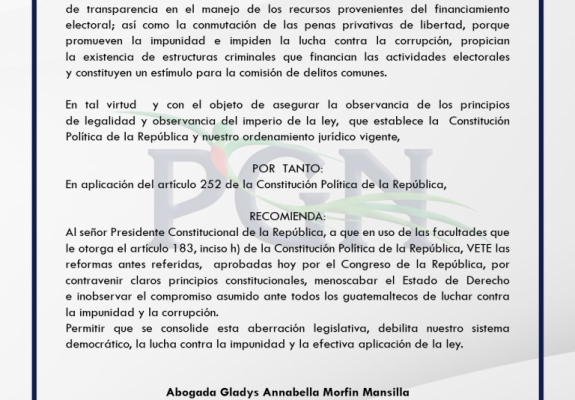PRONUNCIAMIENTO DE LA PROCURADURÍA GENERAL DE LA NACIÓN – 13 DE SEPTIEMBRE 2017-2