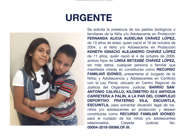 FERNANDA ALICIA AUDELINA y KENETH IGNACIO ALEJANDRO CHÁVEZ LÓPEZ