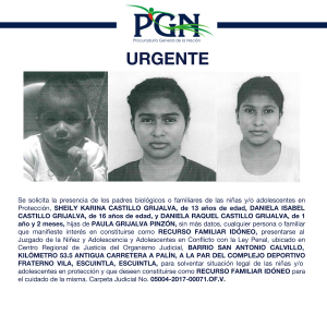 Sheily Karina, Daniela Isabel y Daniela Raquel Castillo Grijalva