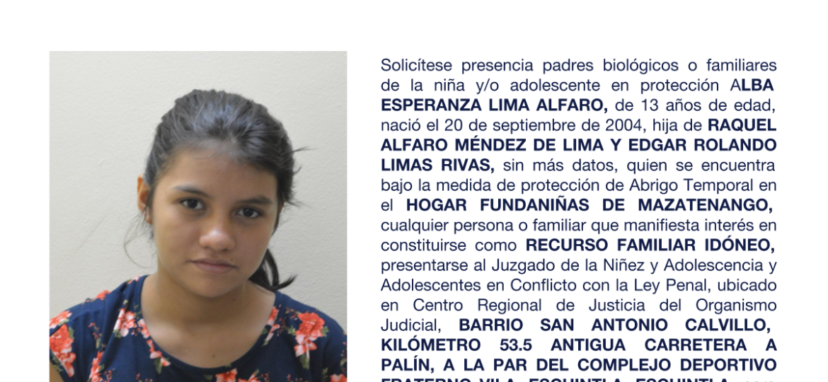 ALBA ESPERANZA LIMA ALFARO