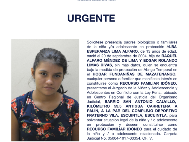 ALBA ESPERANZA LIMA ALFARO