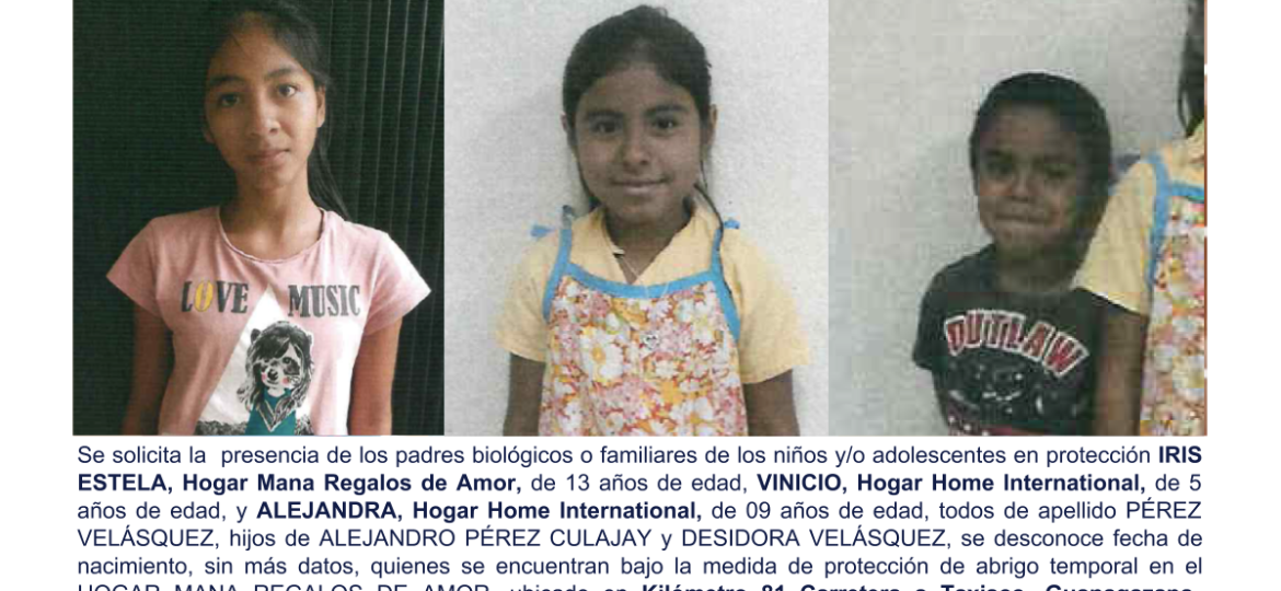 IRIS ESTELA, VINICIO, ALEJANDRA