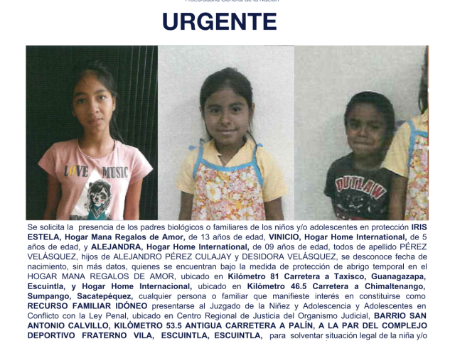 IRIS ESTELA, VINICIO, ALEJANDRA