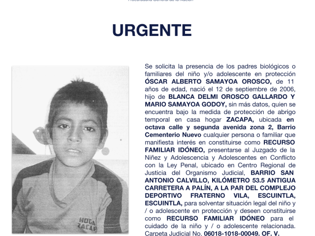 ÓSCAR ALBERTO SAMAYOA OROSCO