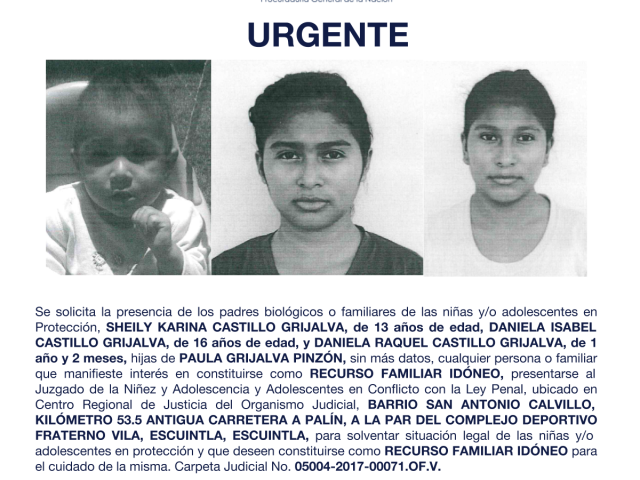 SHEILY KARINA CASTILLO GRIJALVA, ANIELA ISABEL CASTILLO GRIJALVA, DANIELA RAQUEL CASTILLO GRIJALVA