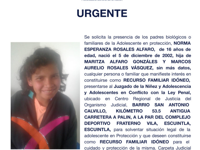 NORMA ESPERANZA ROSALES ALFARO