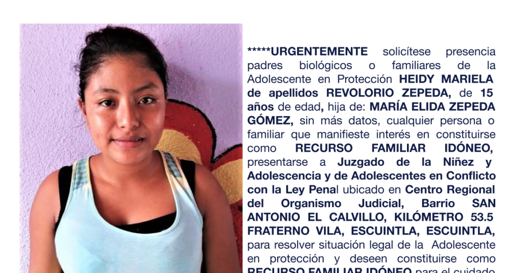 HEIDY MARIELA de apellidos REVOLORIO ZEPEDA