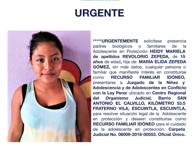 HEIDY MARIELA de apellidos REVOLORIO ZEPEDA