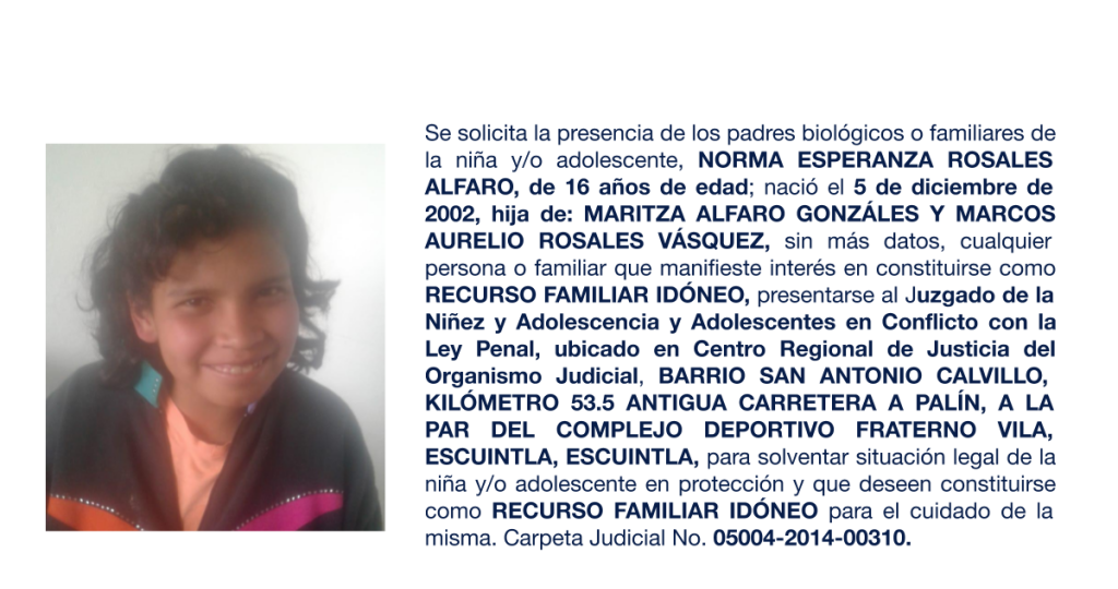 NORMA ESPERANZA ROSALES ALFARO