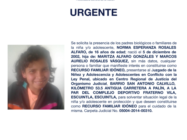 NORMA ESPERANZA ROSALES ALFARO