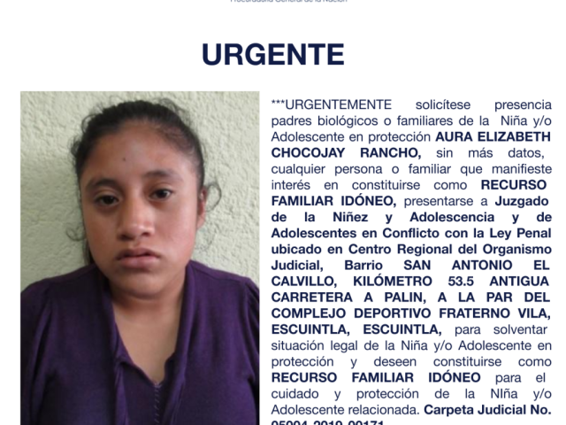 AURA ELIZABETH CHOCOJAY RANCHO