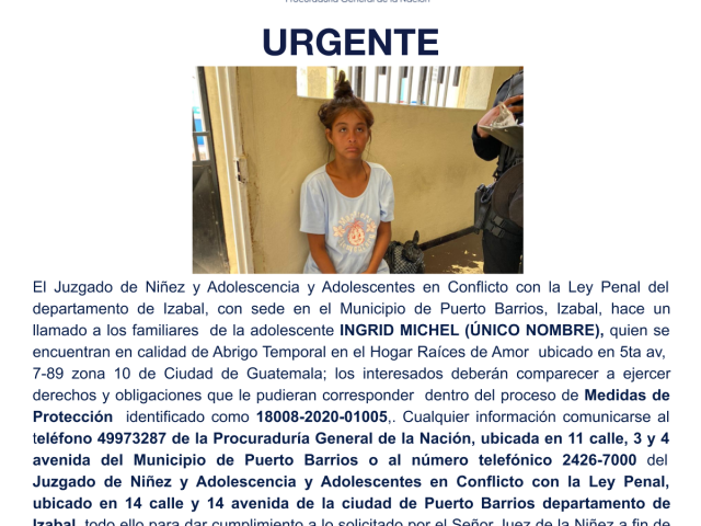 INGRID MICHEL (ÚNICO NOMBRE)