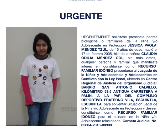 JESSICA PAOLA MÉNDEZ TZUL