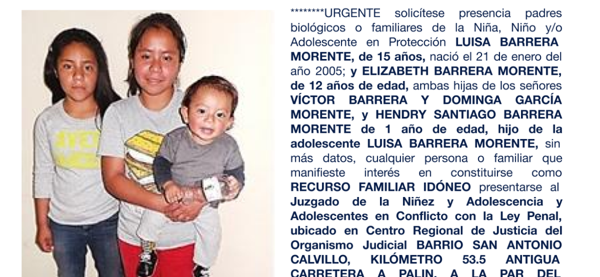 LUISA BARRERA MORENTE, ELIZABETH BARRERA MORENTE, HENDRY SANTIAGO BARRERA MORENTE