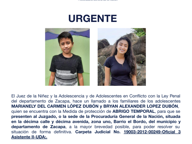 MARIANELY DEL CARMEN LÓPEZ DUBÓN y BRYAN ALEXANDER LOPEZ DUBÓN