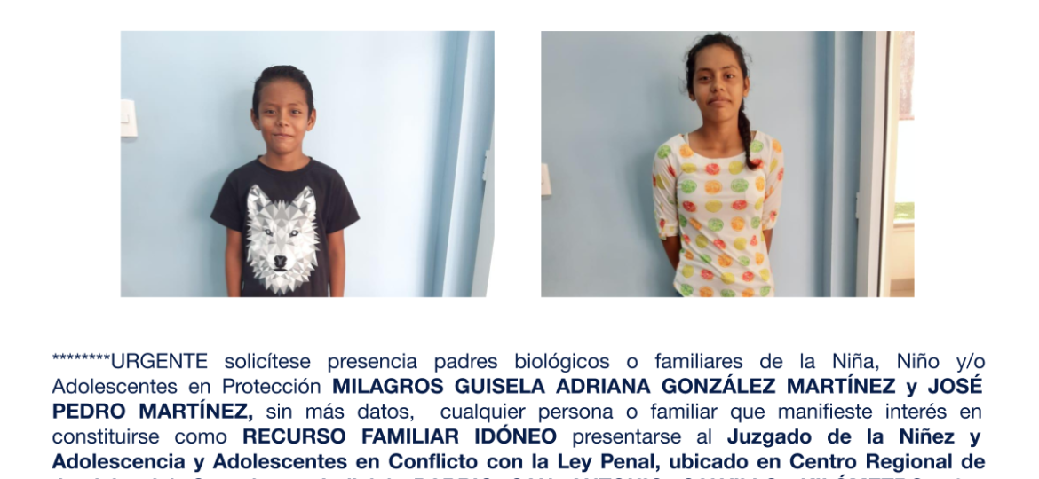 MILAGROS GUISELA ADRIANA GONZÁLEZ MARTÍNEZ y JOSÉ PEDRO MARTÍNEZ