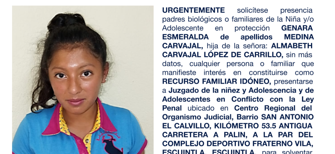 GENARA ESMERALDA de apellidos MEDINA CARVAJAL