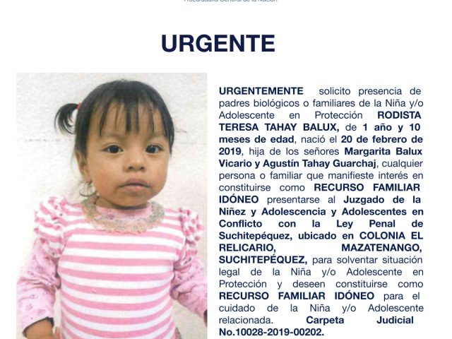 RODISTA TERESA TAHAY BALUX