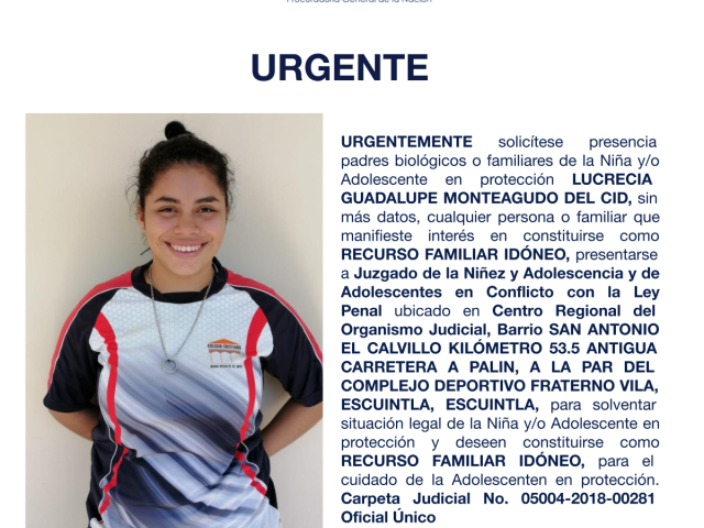 LUCRECIA GUADALUPE MONTEAGUDO DEL CID