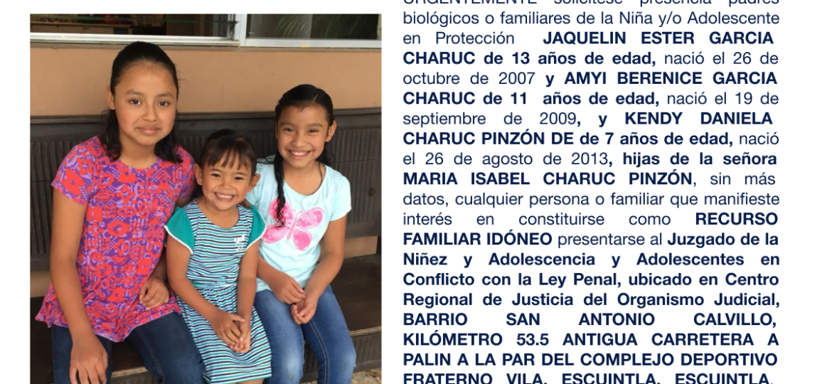 AQUELIN ESTER GARCIA CHARUC, AMYI BERENICE GARCIA CHARUC, KENDY DANIELA CHARUC PINZÓN, MARIA ISABEL CHARUC PINZÓN