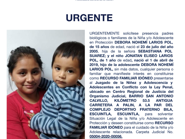 DEBORA NOHEMÍ LARIOS POL, JONATAN ELISEO LARIOS POL