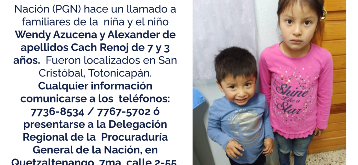 Wendy Azucena y Alexander de apellidos Cach Renoj