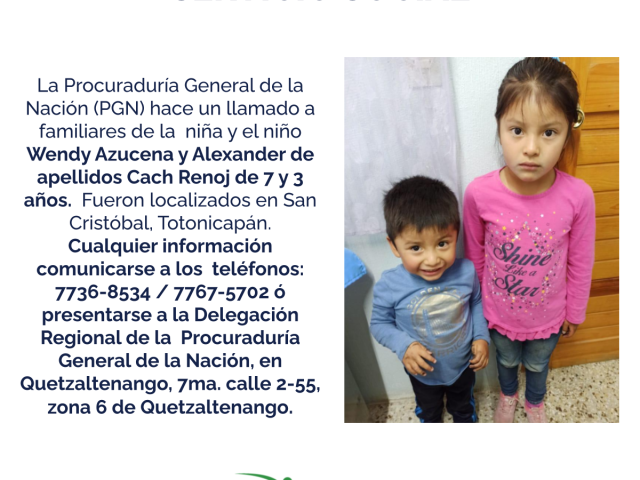 Wendy Azucena y Alexander de apellidos Cach Renoj