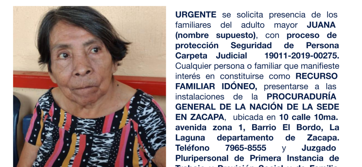 JUANA (nombre supuesto)