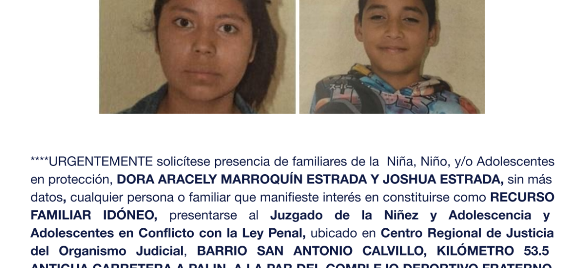 DORA ARACELY MARROQUÍN ESTRADA Y JOSHUA ESTRADA