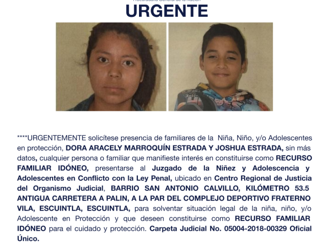 DORA ARACELY MARROQUÍN ESTRADA Y JOSHUA ESTRADA