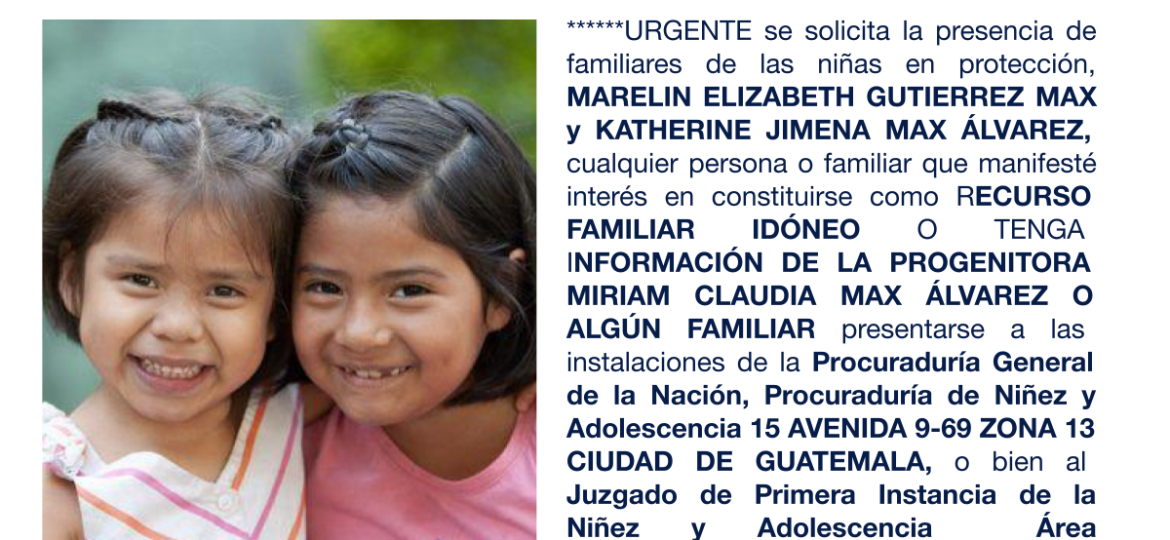 MARELIN ELIZABETH GUTIERREZ MAX y KATHERINE JIMENA MAX ÁLVAREZ