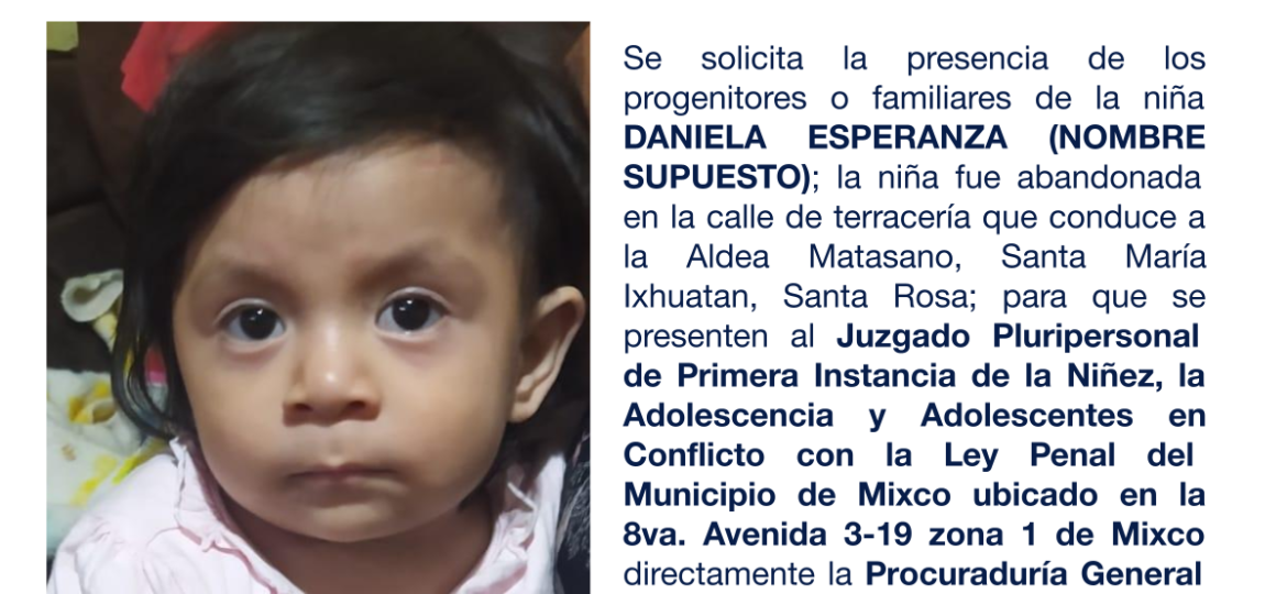 DANIELA ESPERANZA (NOMBRE SUPUESTO)