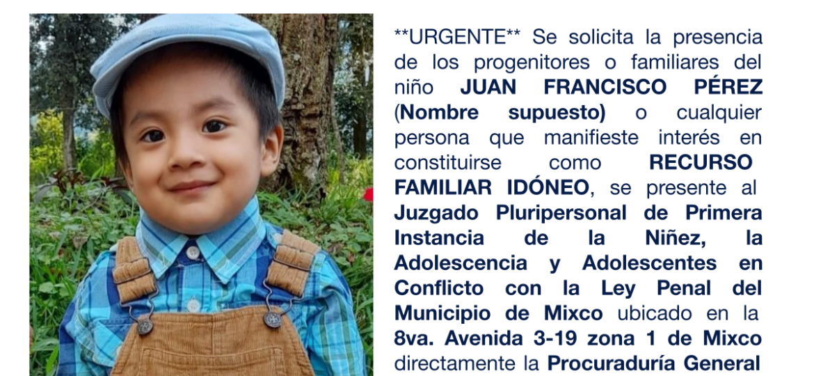 JUAN FRANCISCO PÉREZ (Nombre supuesto)