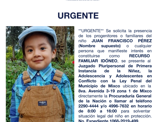 JUAN FRANCISCO PÉREZ (Nombre supuesto)